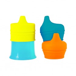 Tomy Boon Snug Spout 3 Pk Lids(Yel/Bl/Orange)