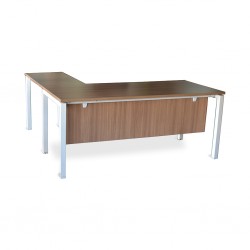 Astride L-Desk Melamine Modesty panel