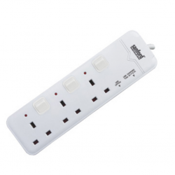 Sanford SF10117ES 3 Way Extension Socket With 2 USB Ports "O"