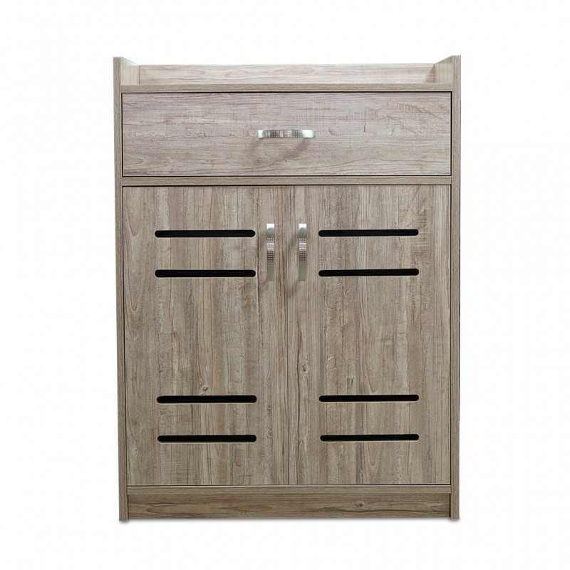 Shoerack 2 Doors and 1 Drawer Melamine