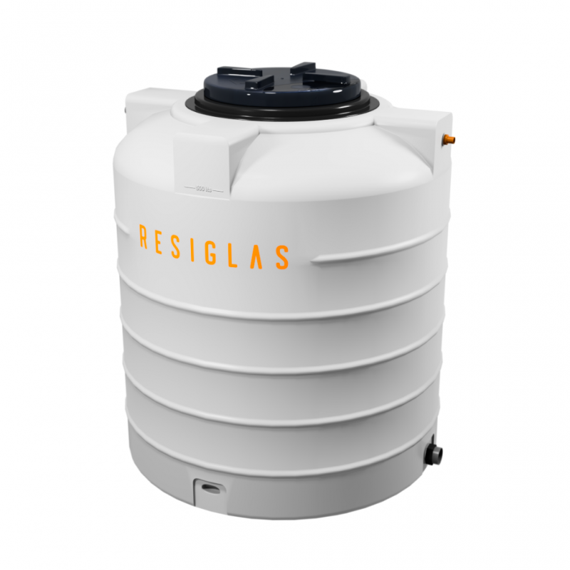 Resiglas 750 Lts Polychrome Water Tank White Snow