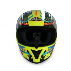 SMK Stellar GL437 Yellow F/F W/G Helmet 06665