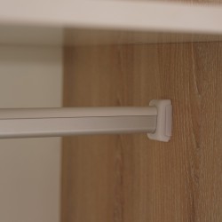 Neo Wardrobe 4 Doors Oak and White MDF