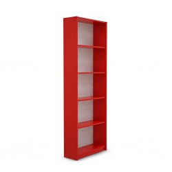 Malden Bookshelf Red Color W/5 Shelves