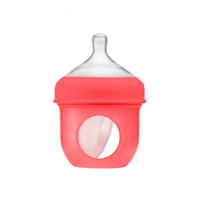 Boon Nursh Silicone Pouch Bottle 4oz-Coral