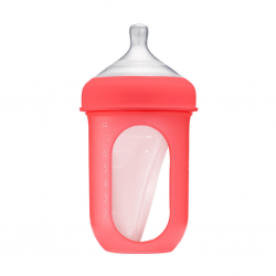 Boon Nursh Silicone Pouch Bottle 8oz-Coral