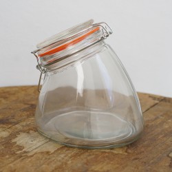 Zibo 7010A-3 1000ml Clear Glass Jar With Clip "O"