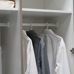 Malone Wardrobe 4 Doors MDF Grey & Cappucino