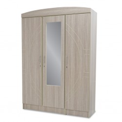 Danica Wardrobe 3 Doors MDF Melamine Linen