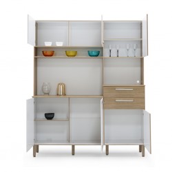 Montesa Kitchen Cabinet Nogal White