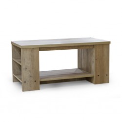 Aqua Coffee Table Rustic Oak Particle Board