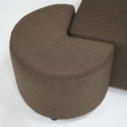 Angelo Corner LHF Chaise+RHF 3Seater+Ottoman Brown