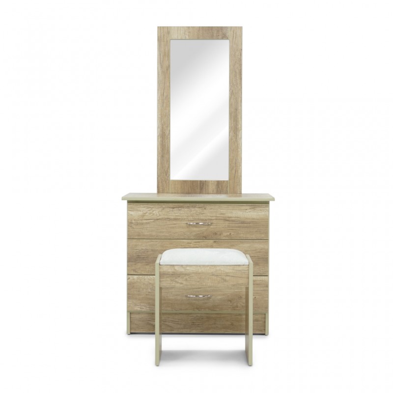 Venlo Dressing Table+Pouf MDF Maroon