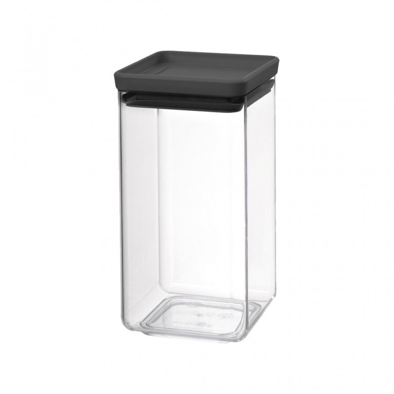 Brabantia 122385 TASTY+ Dark Grey 1.6L Square Canister 5YW "O"