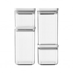 Brabantia 122569 TASTY+ Light Grey Set of 4 SQ Canister 5YW "O"