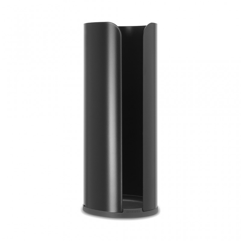Brabantia 280504 ReNew Matt Black Toilet Roll Dispenser 10YW "O"