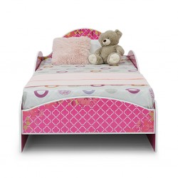 Hera Bed 90x190 cm Particle Board Pink Color