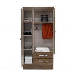 Caribe Wardrobe 3 doors Brown