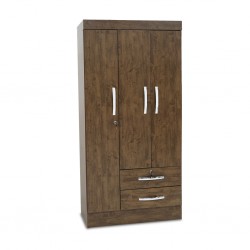 Caribe Wardrobe 3 doors Brown