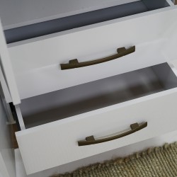Chile Wardrobe 4 Doors Naturale/White+Legs