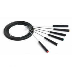 Techwood TFF 99i 1L 840W Fondue With 6 Fondue Forks & Chrome Basket "O"