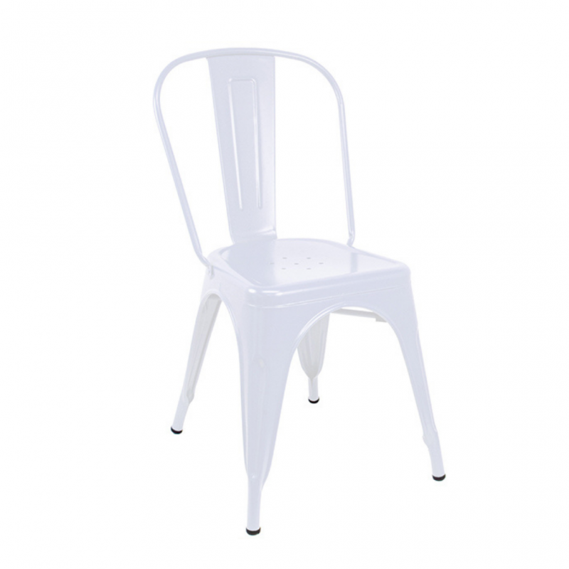 Stacking Chair COUNYC161 White Metal