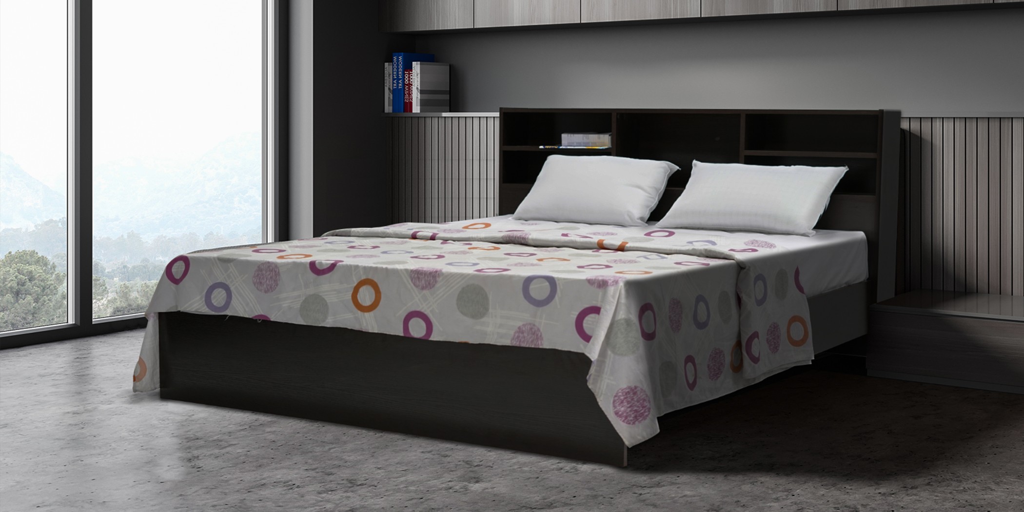 Rio Bed 150x190 cm MDF Wengue