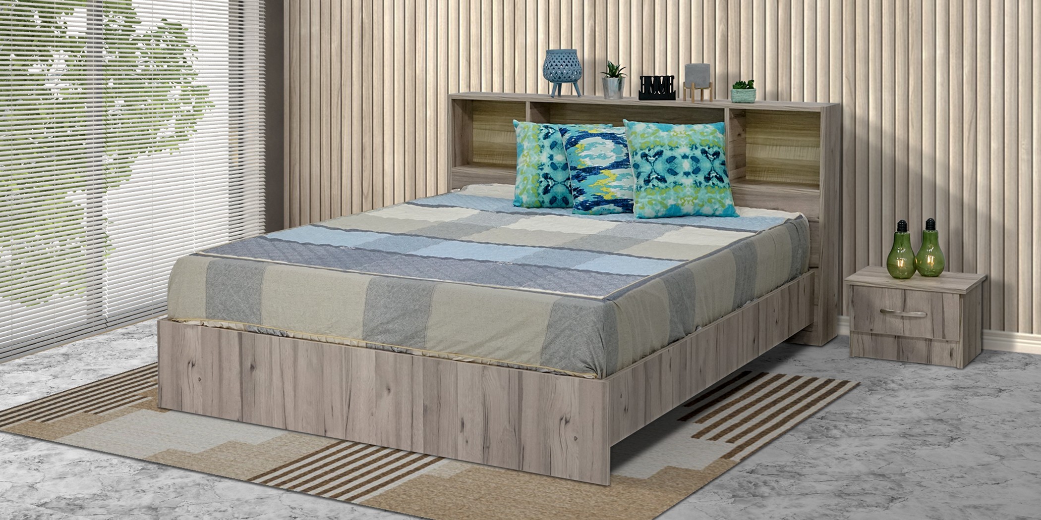 Irvine Bed 160x200 cm PB Florensa,Headboard box