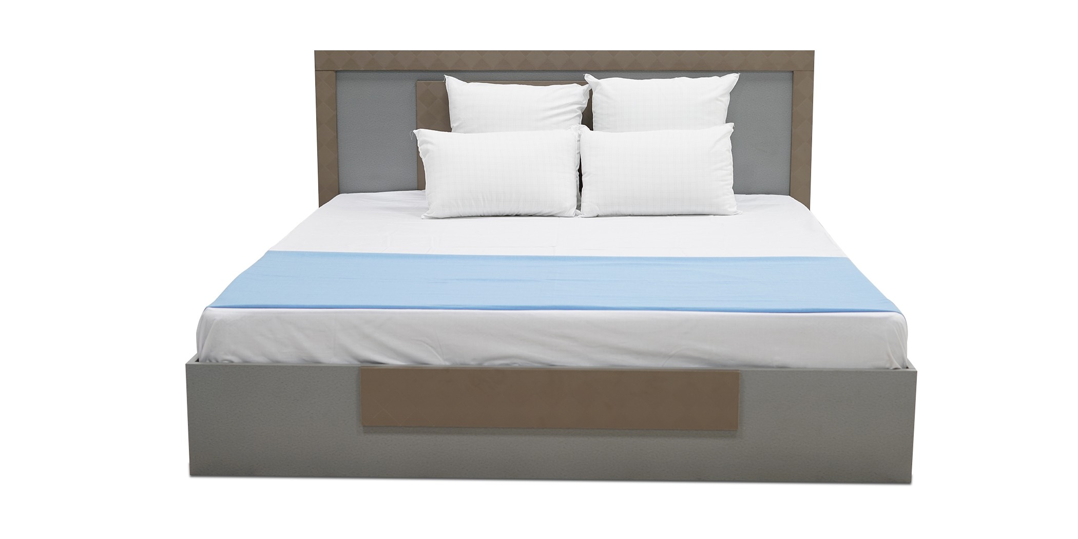 Malone Bed 180x200 cm MDF Grey & Cappucino