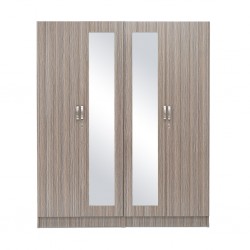 Swan 4 Doors Wardrobe Zebra MDF