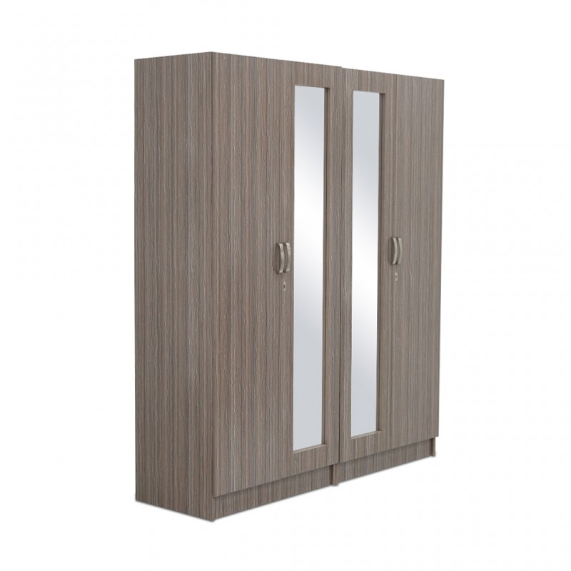 Swan 4 Doors Wardrobe Zebra MDF