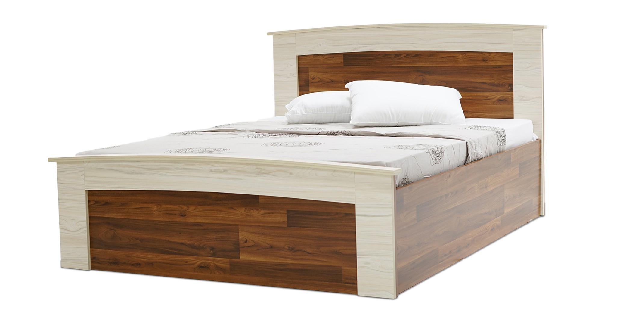 Tripoli Bed 150x190cm Kiaat and Creamywood