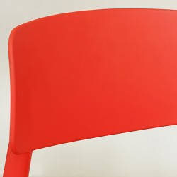 Stacking Chair COUXL802 Red Plastic