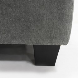 Bella Sofa Corner +Ottoman Grey Col Fabrics