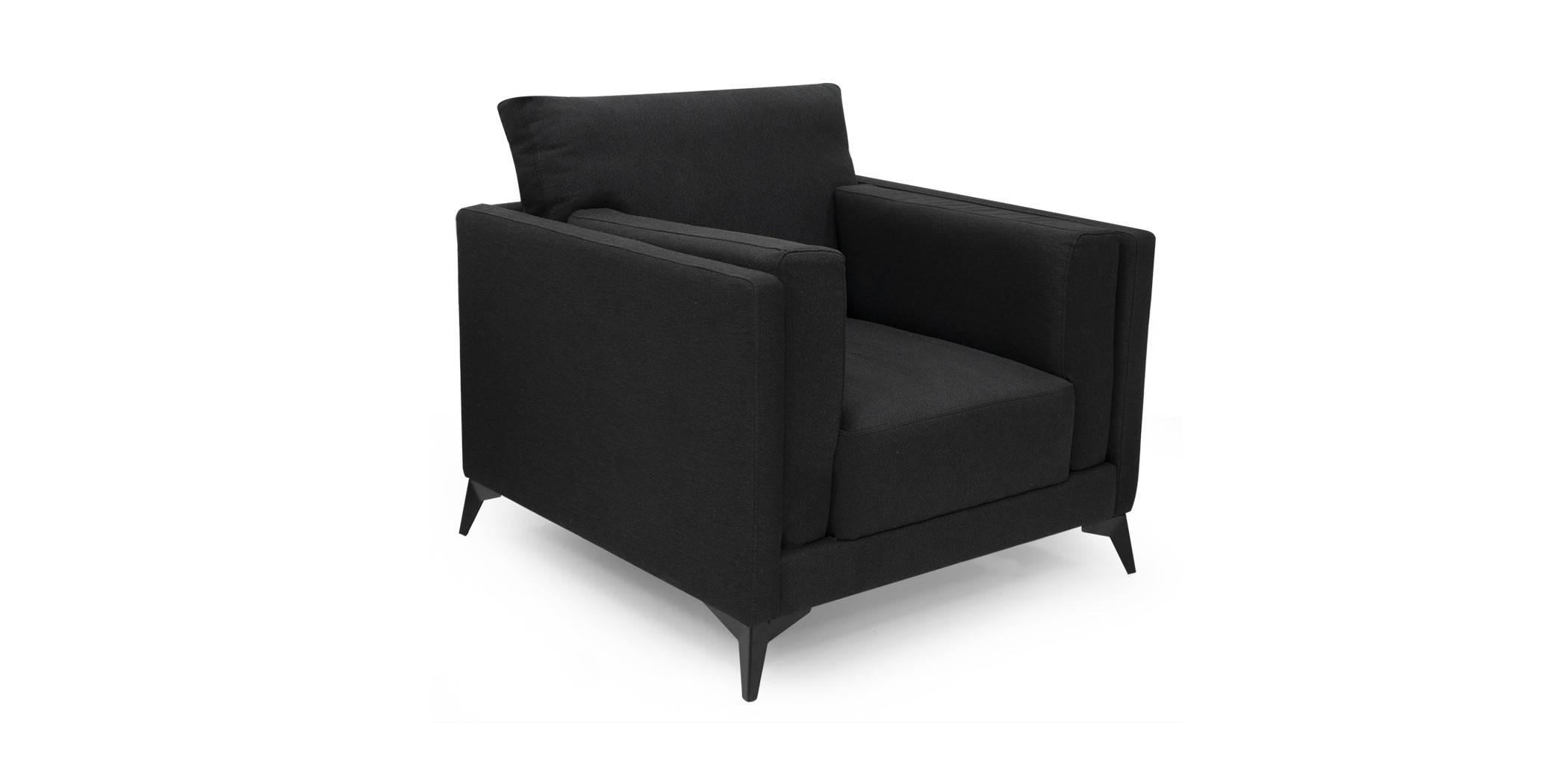 Burbank Sofa 3+2+1 Black Fabric