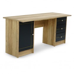 Divo Office Table 1 Dr/3 Drws Summer Oak+D.Grey PB