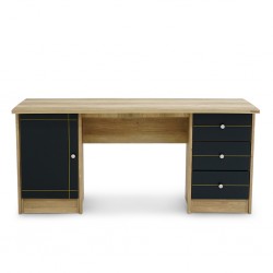 Divo Office Table 1 Dr/3 Drws Summer Oak+D.Grey PB