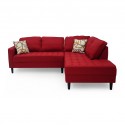 Cove Sofa Corner LAF LVST+RAF Chaise Ruby Col