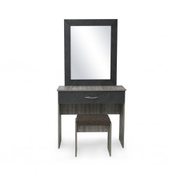 Kinzey Dressing Table+Pouf Grey Mistral & Stone