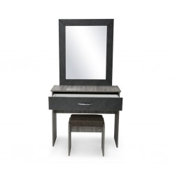 Kinzey Dressing Table+Pouf Grey Mistral & Stone