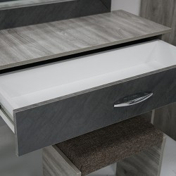 Kinzey Dressing Table+Pouf Grey Mistral & Stone