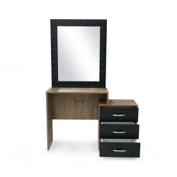 Vecelo Dressing Table+Pouf Opera Walnut & Black