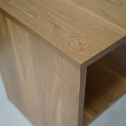 Elnora Night Table Montana Oak and Lime White