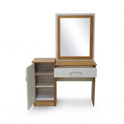 Elnora Dressing Table+Pouf Montana Oak & Lime White