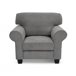 Vixon Accent Chair Grey Color Fabric