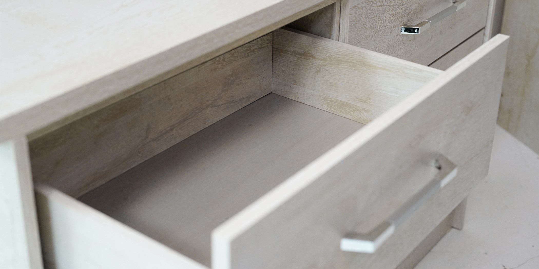 Athenas Bedroom Set 180x200 cm White Wash Maple