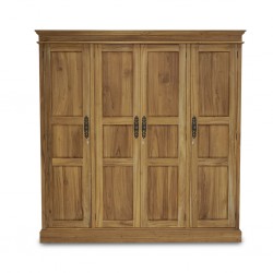 Bellini 4 Doors Wardrobe In Teak