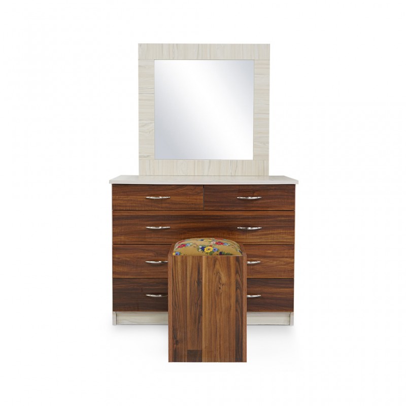 Tripoli Dressing Table MDF Kiaat and Creamywood