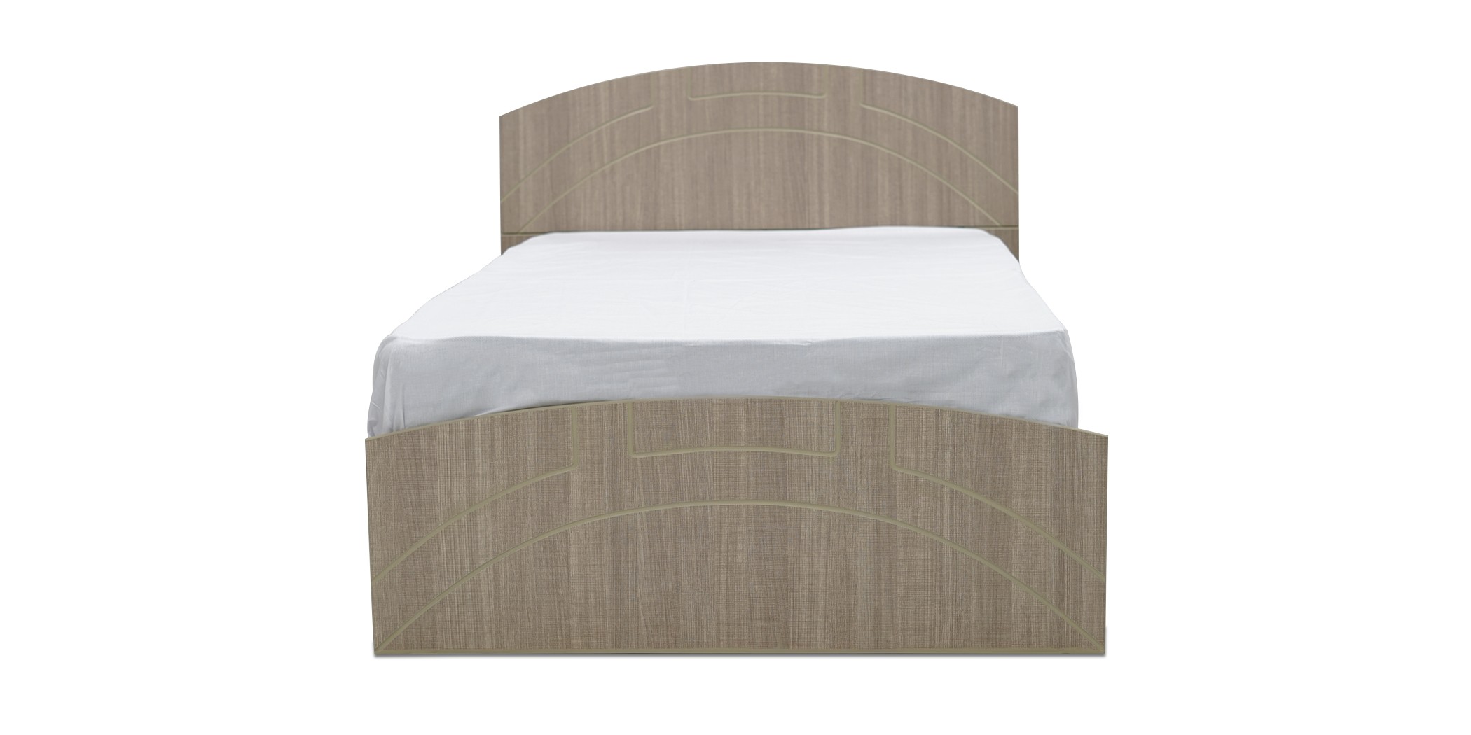 Danica Bed 107x190 cm MDF Melamine Linen