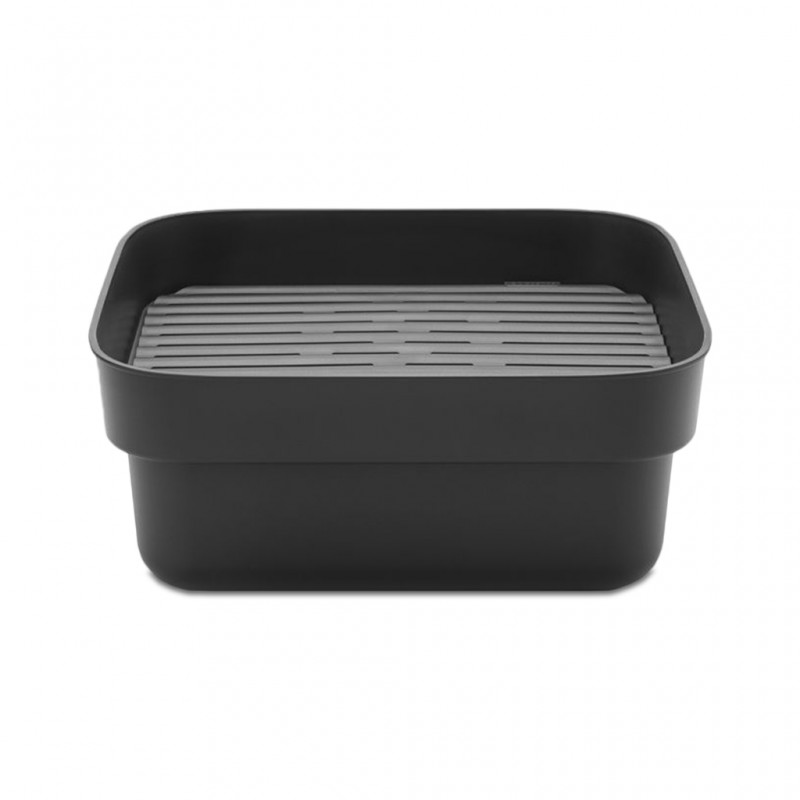 Brabantia 302664 Dark Grey Washing Up Bowl With Drying Tray 5YW "O"